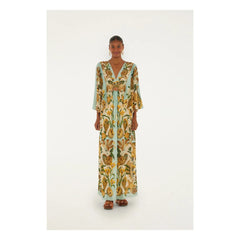 Farm Rio - Marine Garden Sand-Colored Dress | Orange
