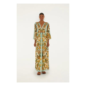 Farm Rio - Marine Garden Sand-Colored Dress | Orange