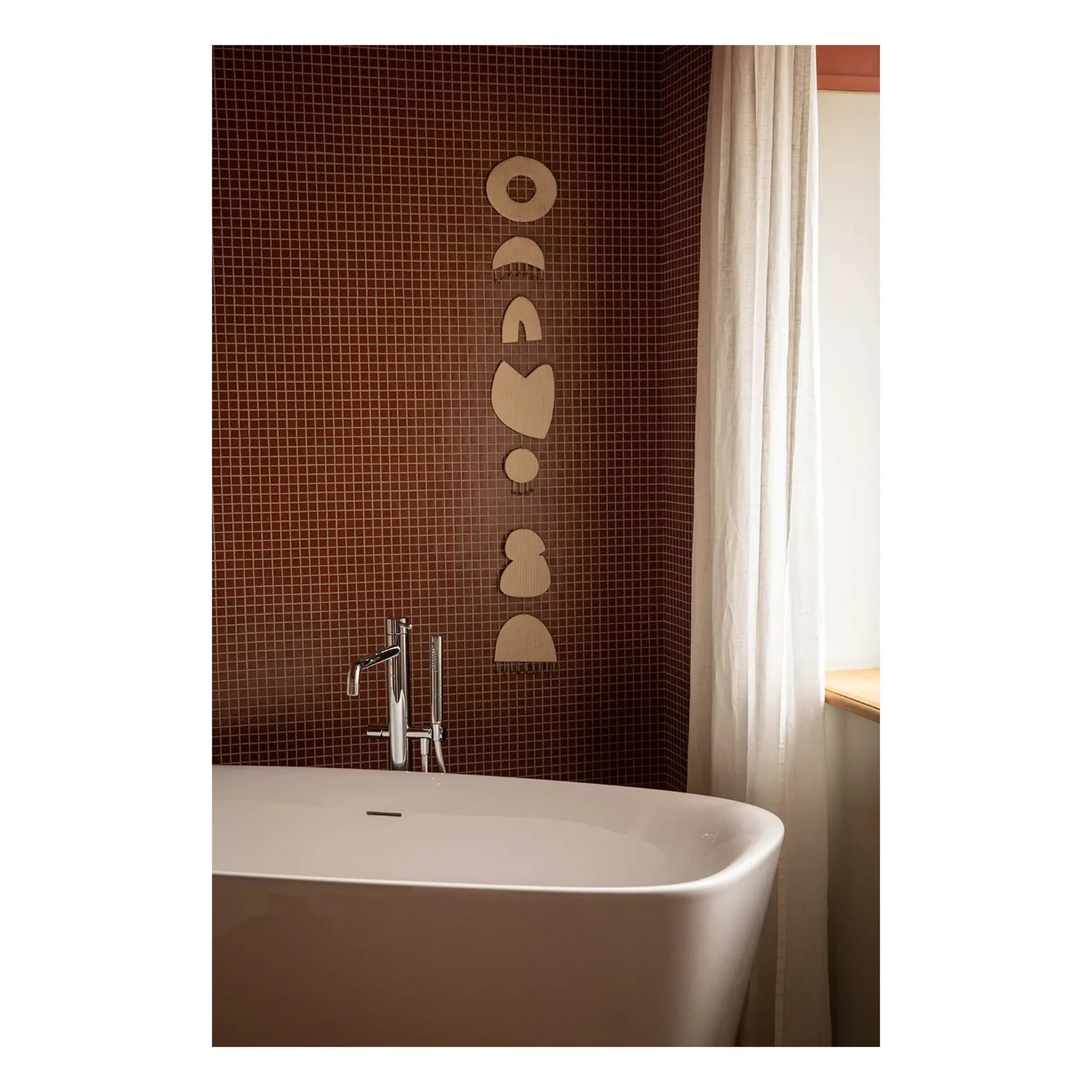 Muskhane - Quilted Felt Chakra Mobile | Ecru