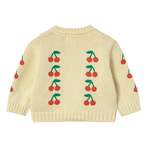 Tinycottons - Cerises Cardigan | Pale Yellow