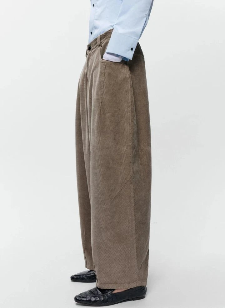 Cordera - Velvet Cotton Jeans | Sage