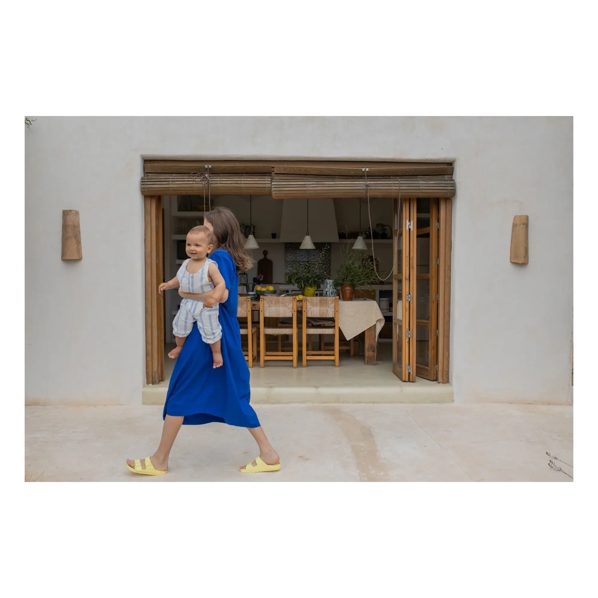 1+ in the family - Montjoi striped romper | Light blue