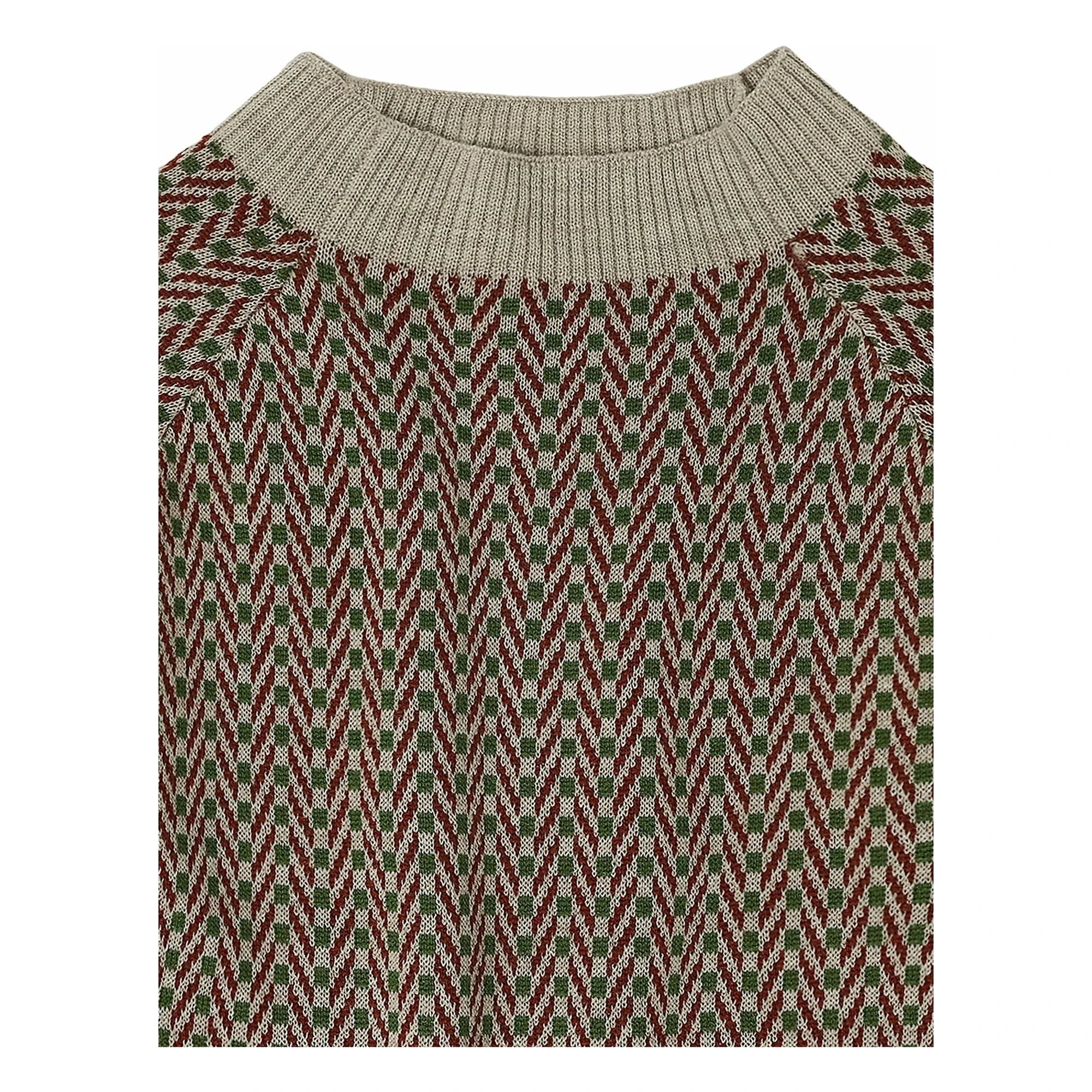 FUB - Merino Yün Balık Sırtı Kazak | Heather bej