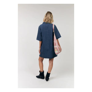Lollys Laundry - Mola Cotton Dress | Denim Blue
