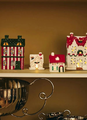Anna + Nina - Karla Covered Pine Tree Bright Manor (LED) | White