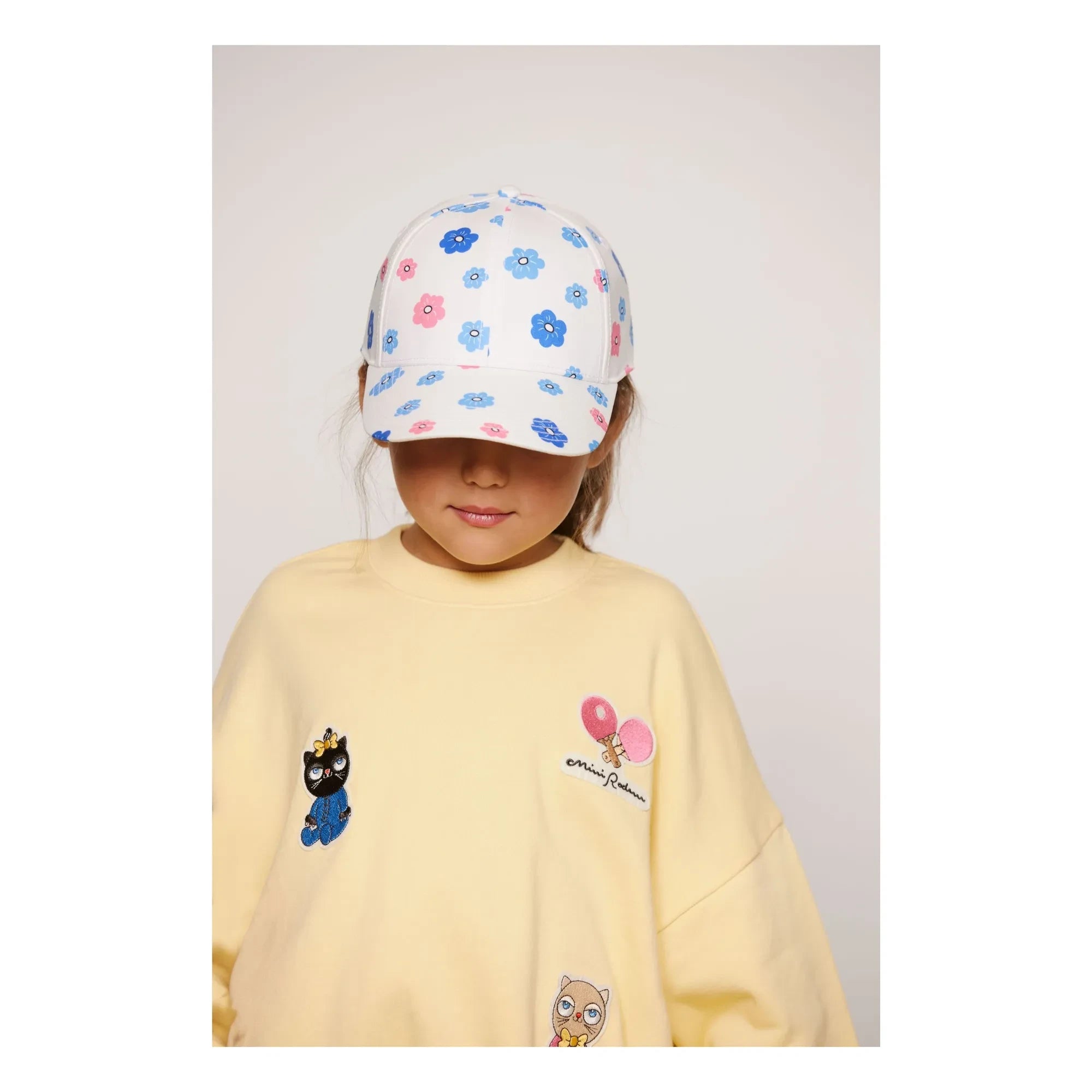 Mini Rodini - Animal Print Organic Cotton Sweat Patch | Yellow