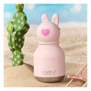 Asobu - Mini stainless steel water bottle Rabbit | Pale Pink