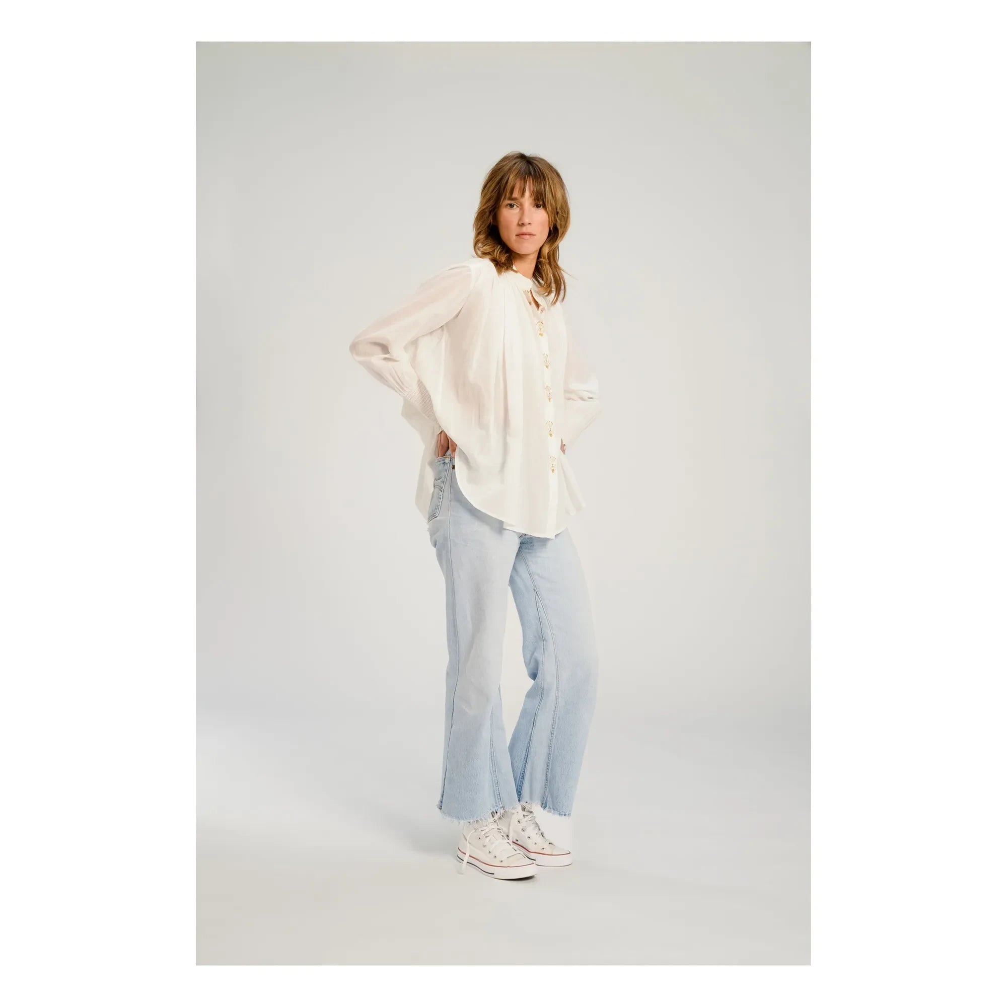 Virginie de Vinster - Santiago Blouse | White