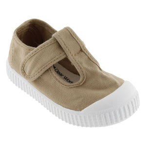Victoria - Distressed Sneakers Sandalia Canvas | Camel