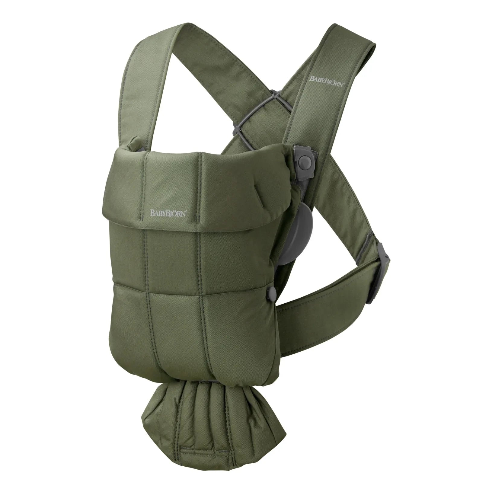 BabyBjörn - Mini Cotton Baby Kangaroo Carrier | Dark Green