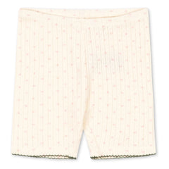 Konges Sløjd - Minnie Hearts Organic Cotton Bicycle Shorts | Ivory