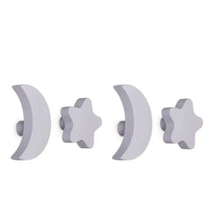 Nofred - Star and Moon Hooks - Set of 4 | Lilac