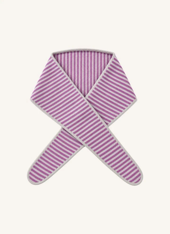 Smallable Kid - Ninon Striped Wool Scarf | Blue