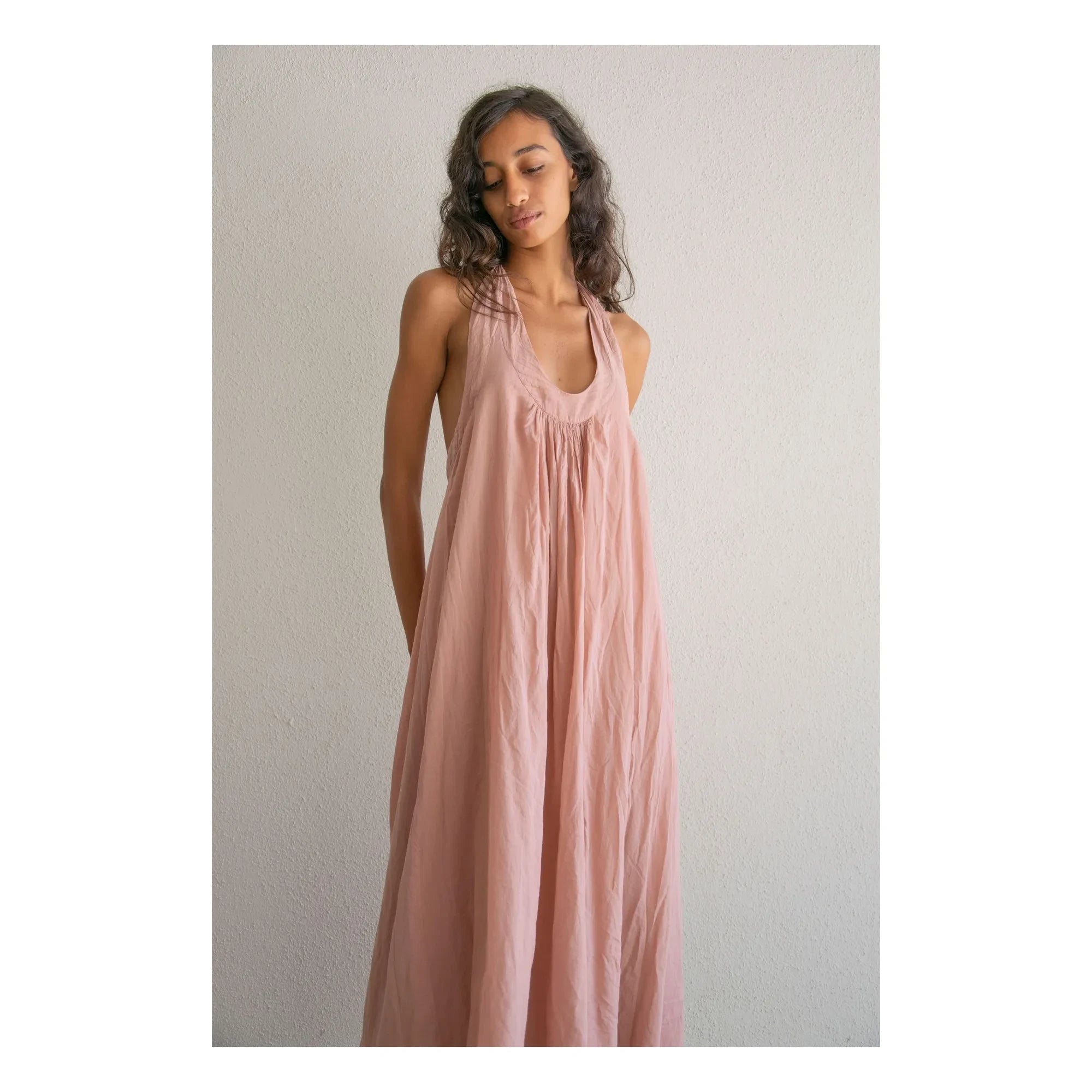 THEAVANT - La Plage Pamuk voile elbise | Bej