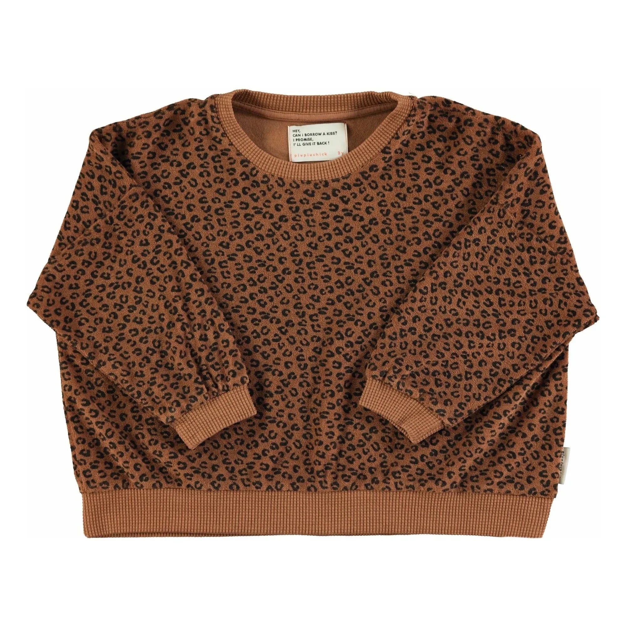 Piupiuchick - Leopard Organic Cotton Towel Fabric | Brown