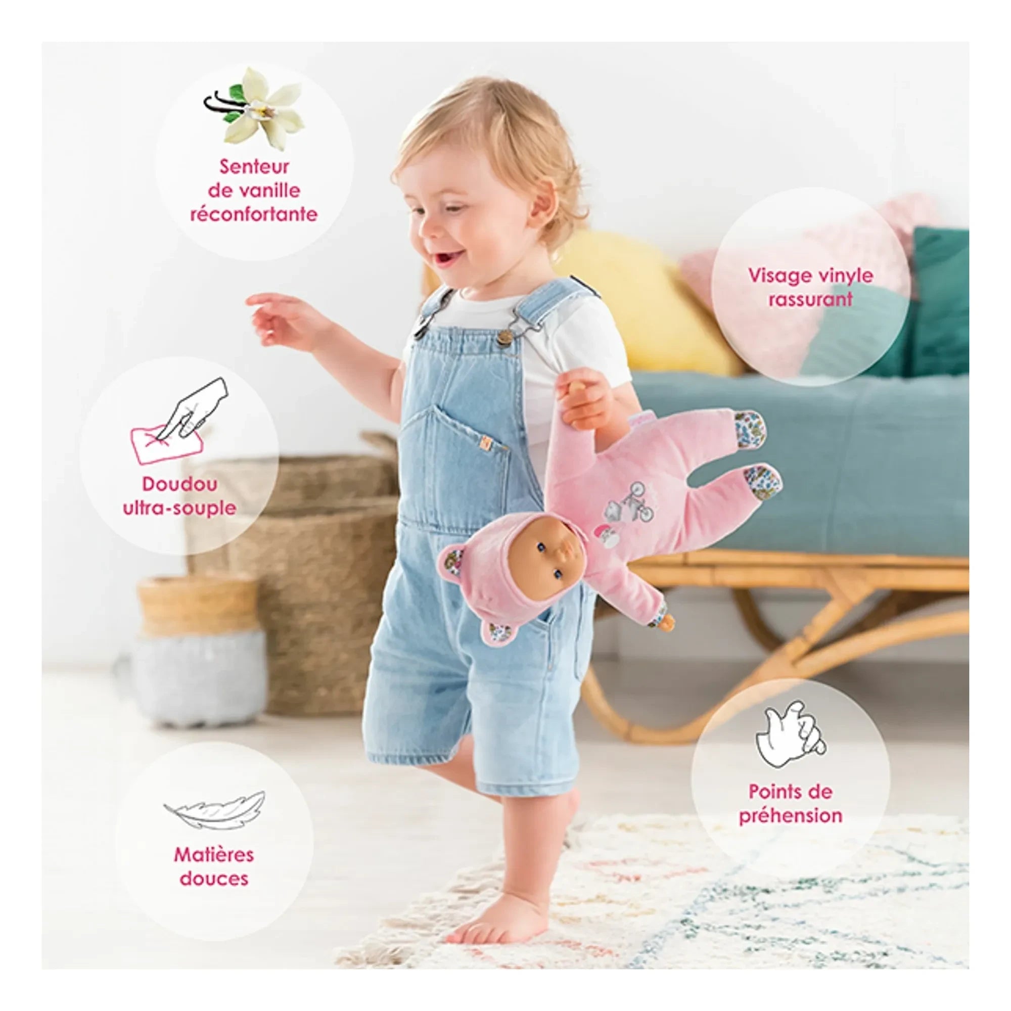 Corolle - Pofuduk Oyuncak - Pti' Cœur Ours Bebek | Açık Pembe