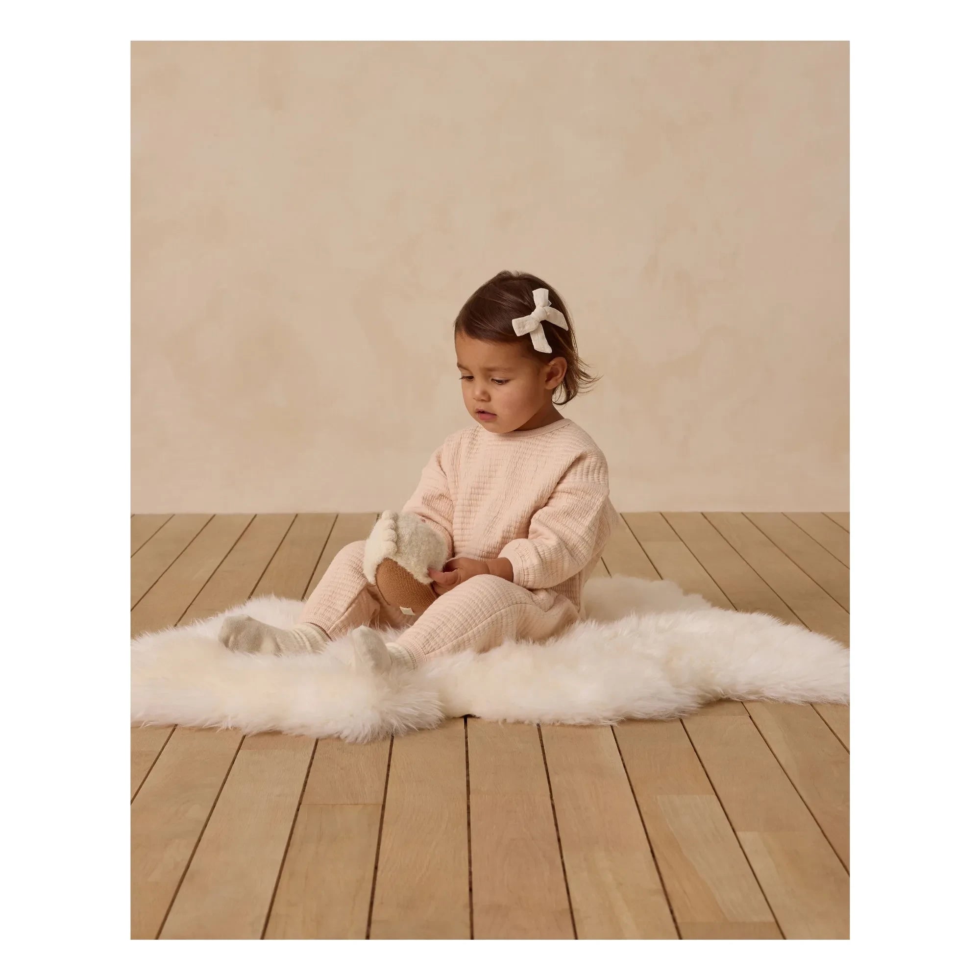 Quincy Mae - Knit Sweat and Jogger Set | Coral
