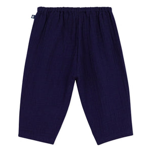 Petit Bateau - Organic Cotton Gauze Pants | Midnight blue
