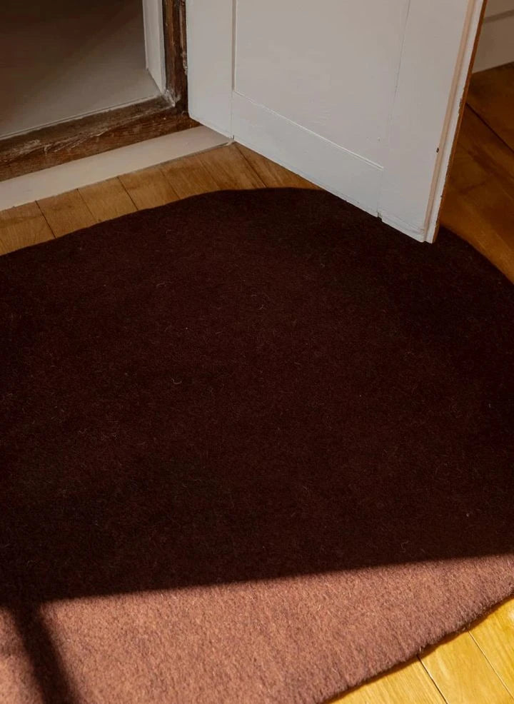 Muskhane - Oval Felt Rug | Mahogany