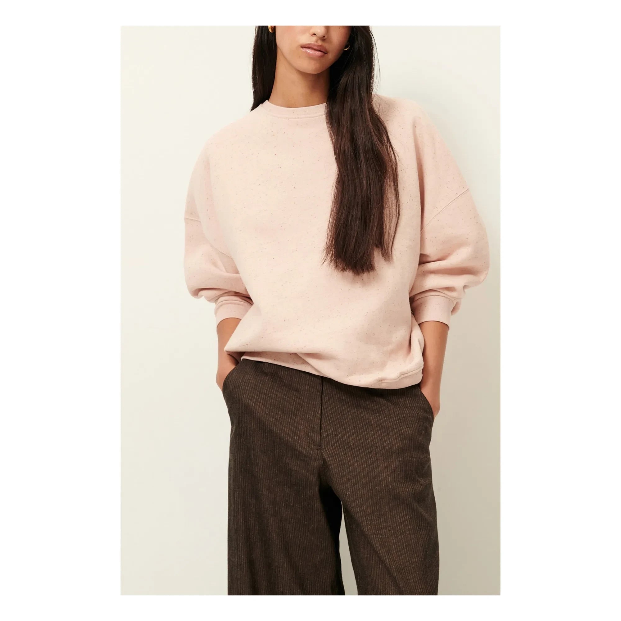 Sessùn - Chebbi Oversized Organic and Recycled Cotton Sweatshirt | Marled Pink
