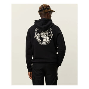 Les Deux - Ben Globe Organic Cotton Hoodie | Dark Black