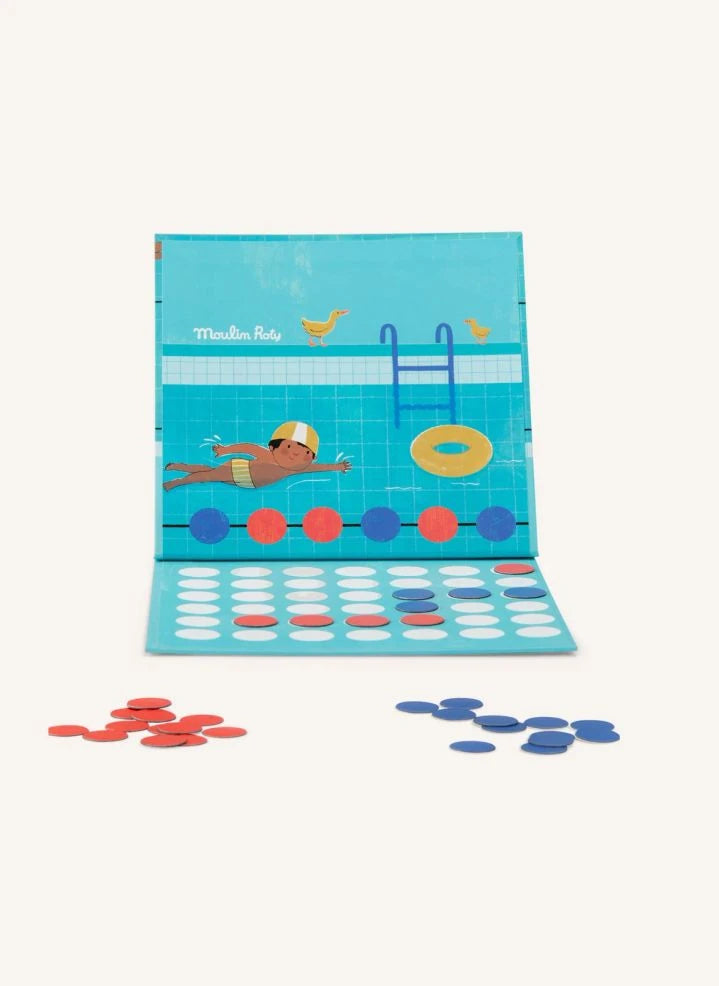 Moulin Roty - "4-Piece Row" Magnetic Game - Today is Wednesday