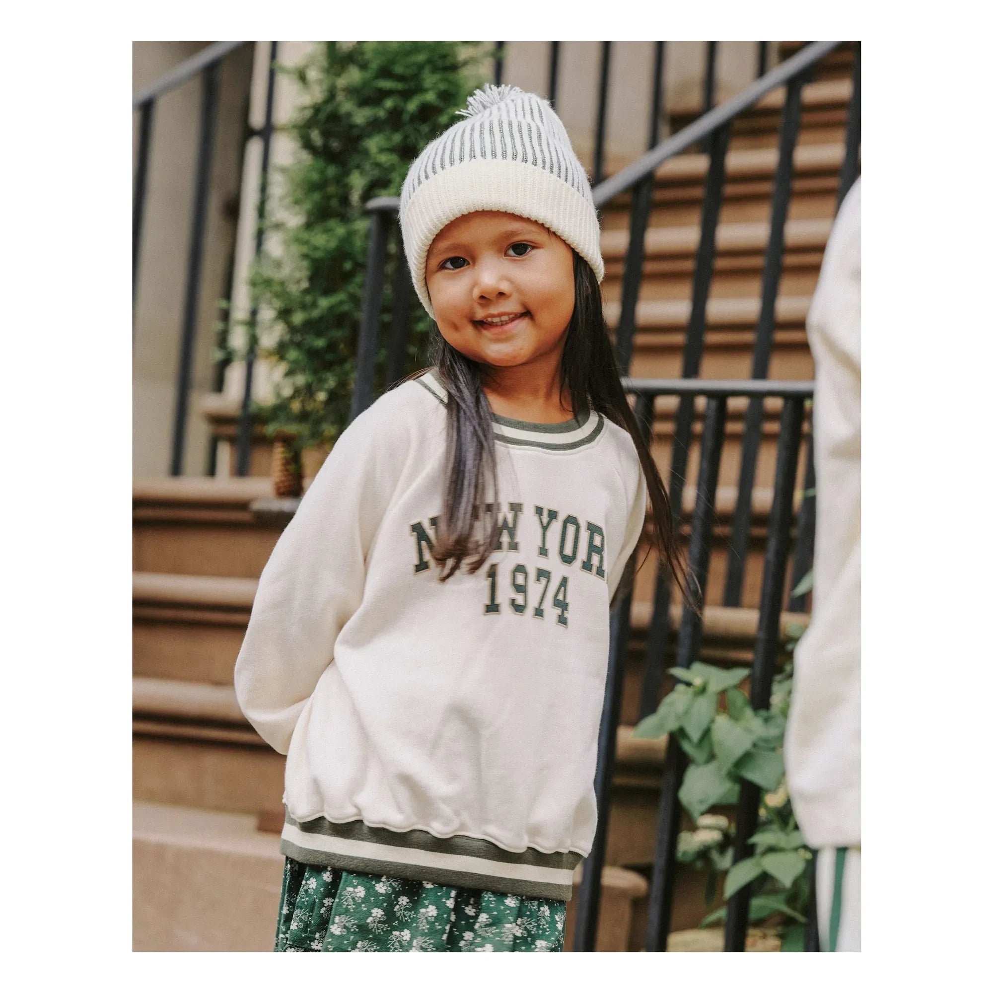 Rylee + Cru - Raglan Sweat New York Mini | Ivory
