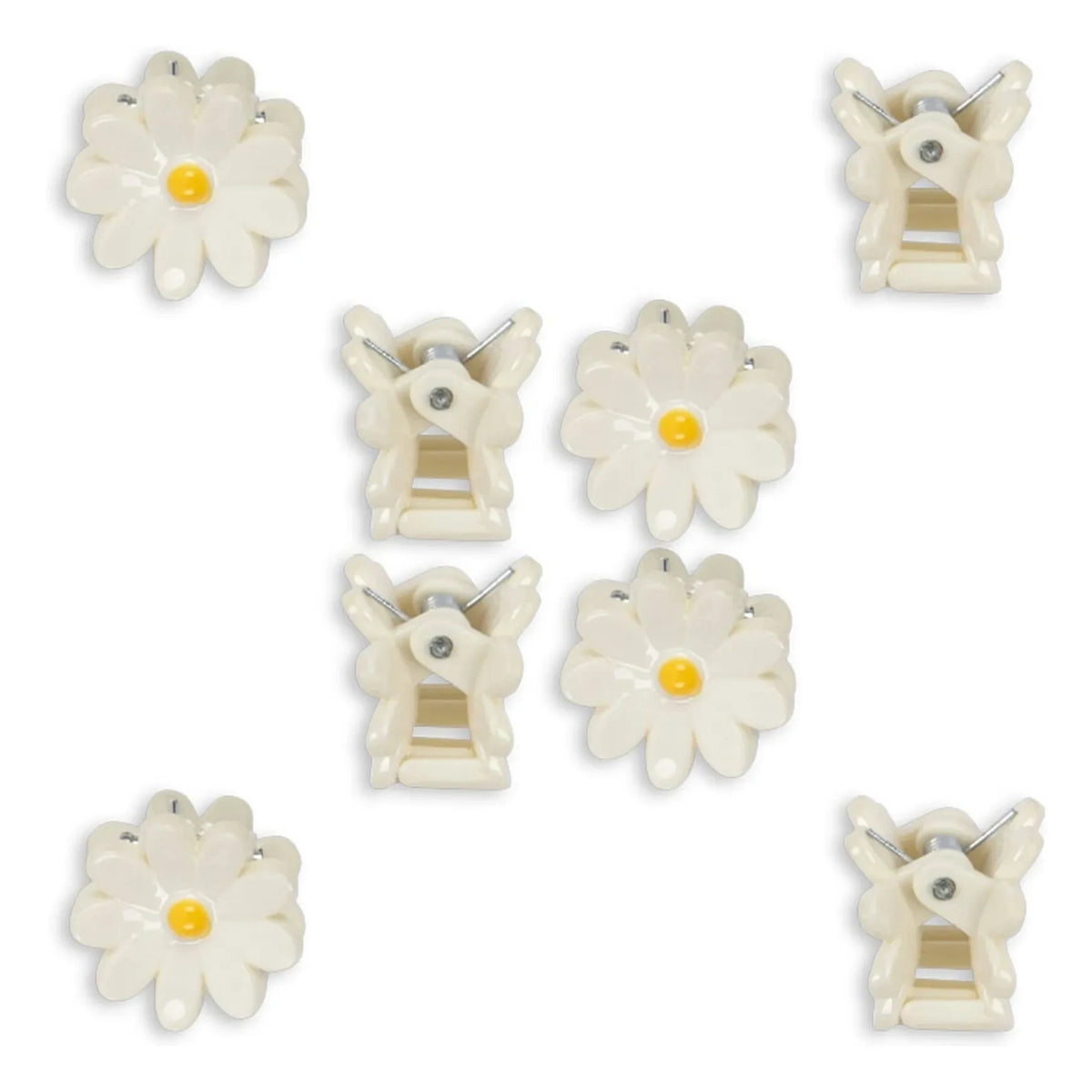 Konges Sløjd - 8-Piece Mini Daisy Hair Clip Set | Ecru