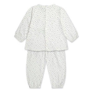 Sleepy Doe - Organic Cotton Floral Pajamas | White