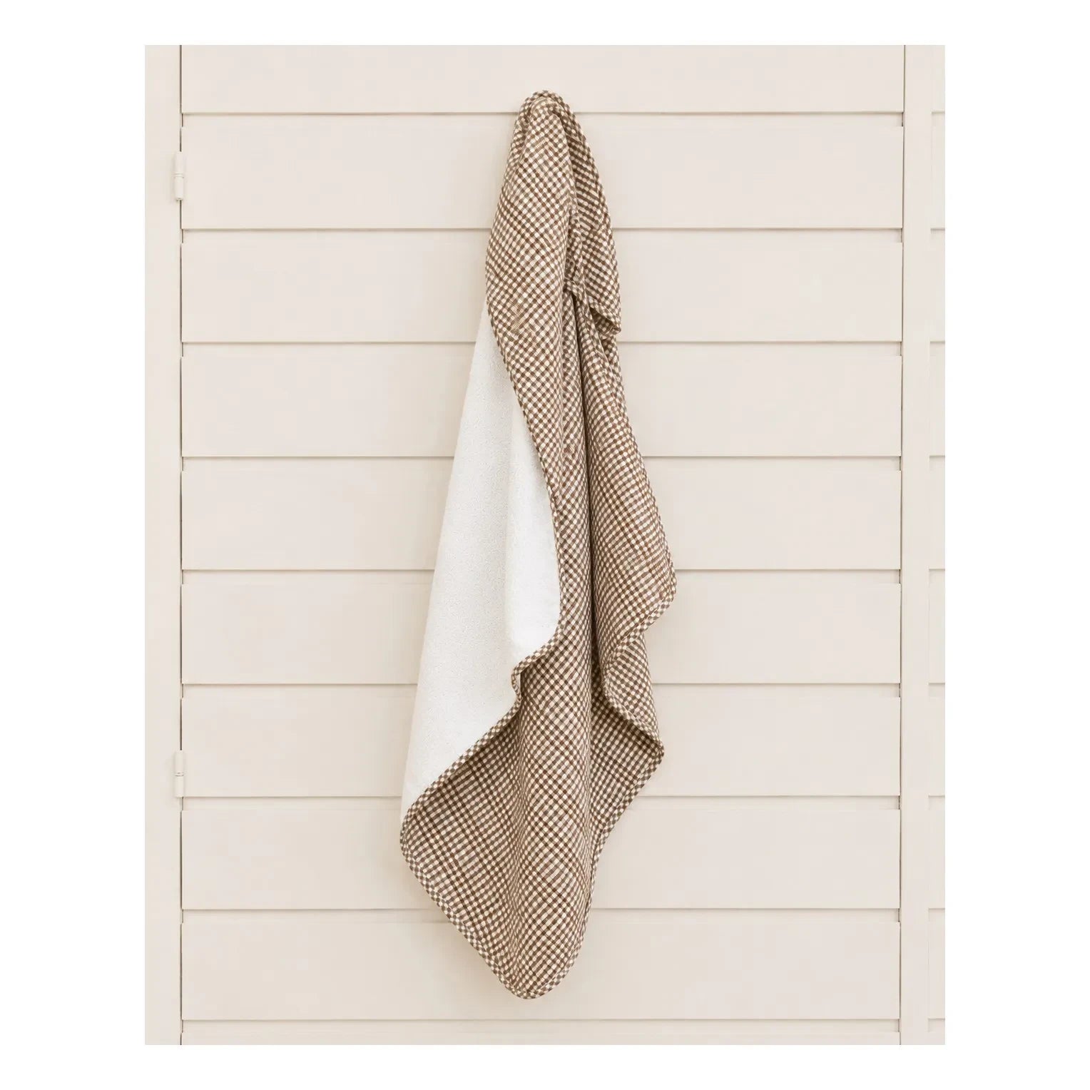 Editions Aimable - Charles bath cape | Noisette Vichy Pamuk