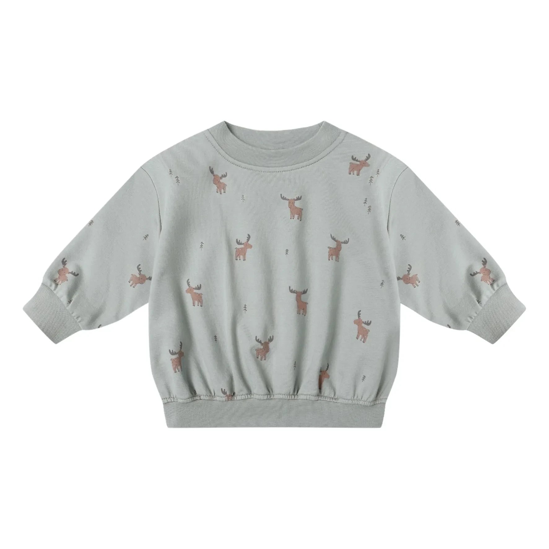 Quincy Mae - Organic Cotton Elans Sweatshirt | Gray Blue