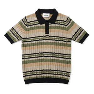 Smallable Woman - Selma Striped Polo Neck T-shirt | Iced Brown