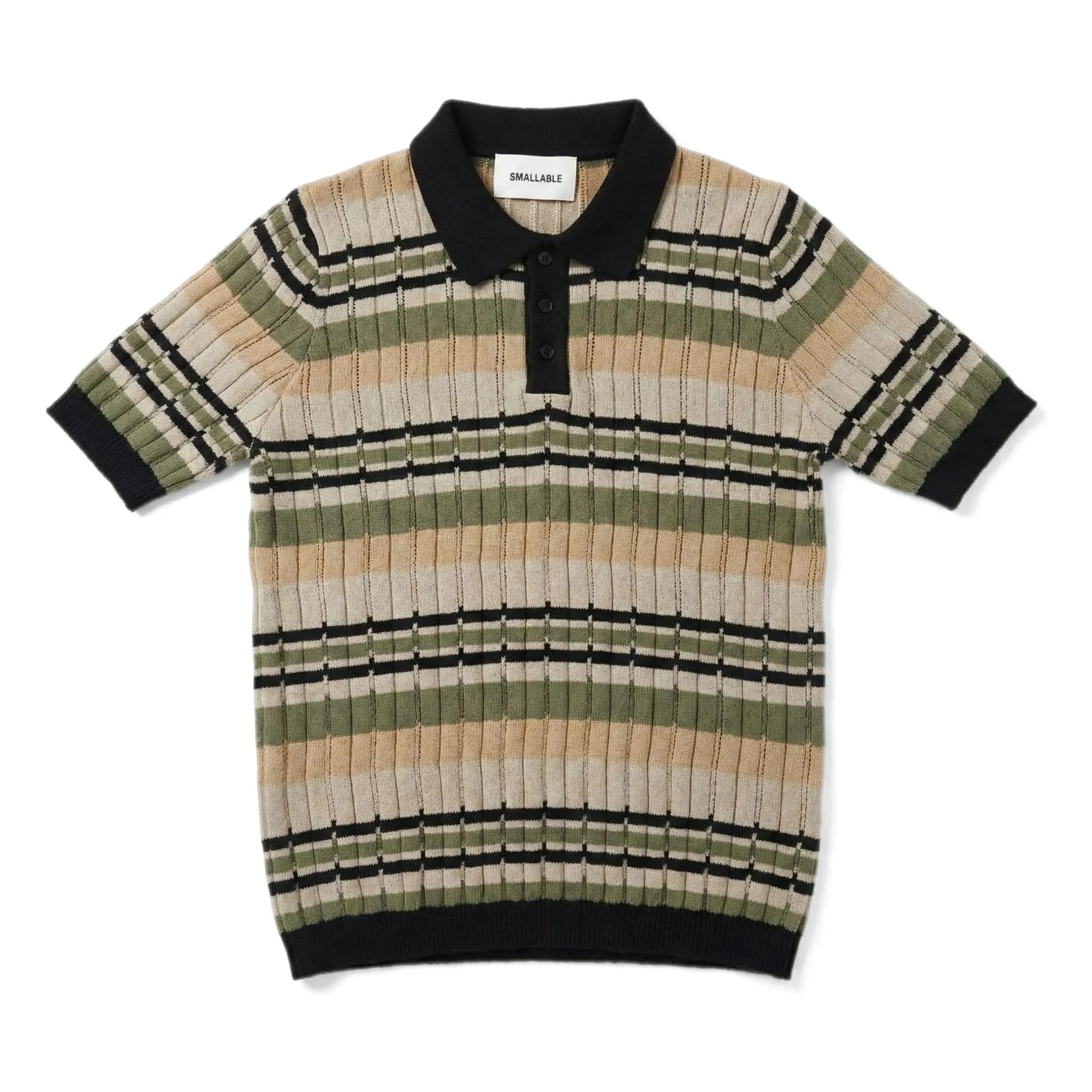 Smallable Woman - Selma Striped Polo Neck T-shirt | Iced Brown