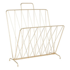 Present Time - Diamond Raster Gold Steel Magazine Holder | Gold
