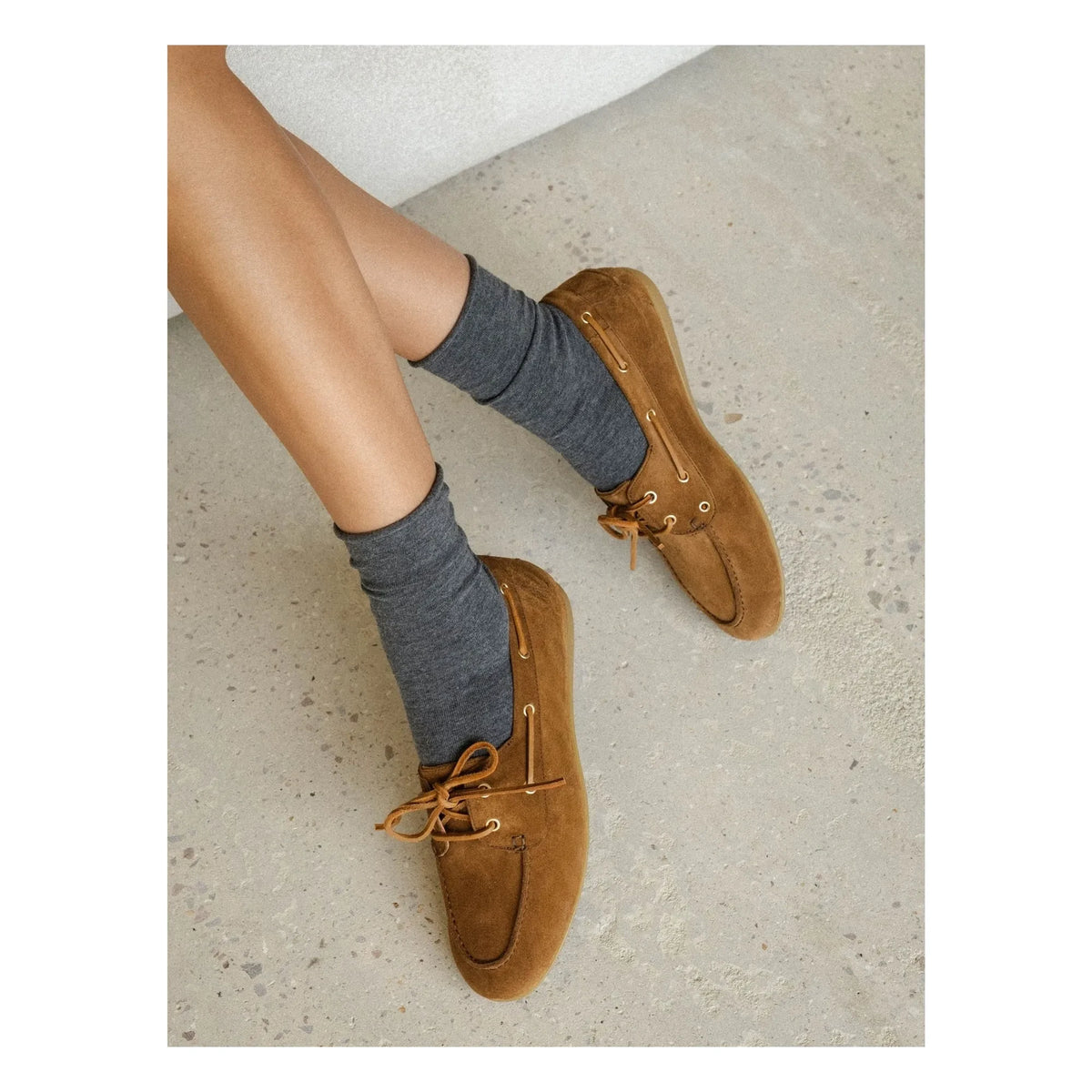 Bobbies - Betsy Suede Boat Shoes | Camel