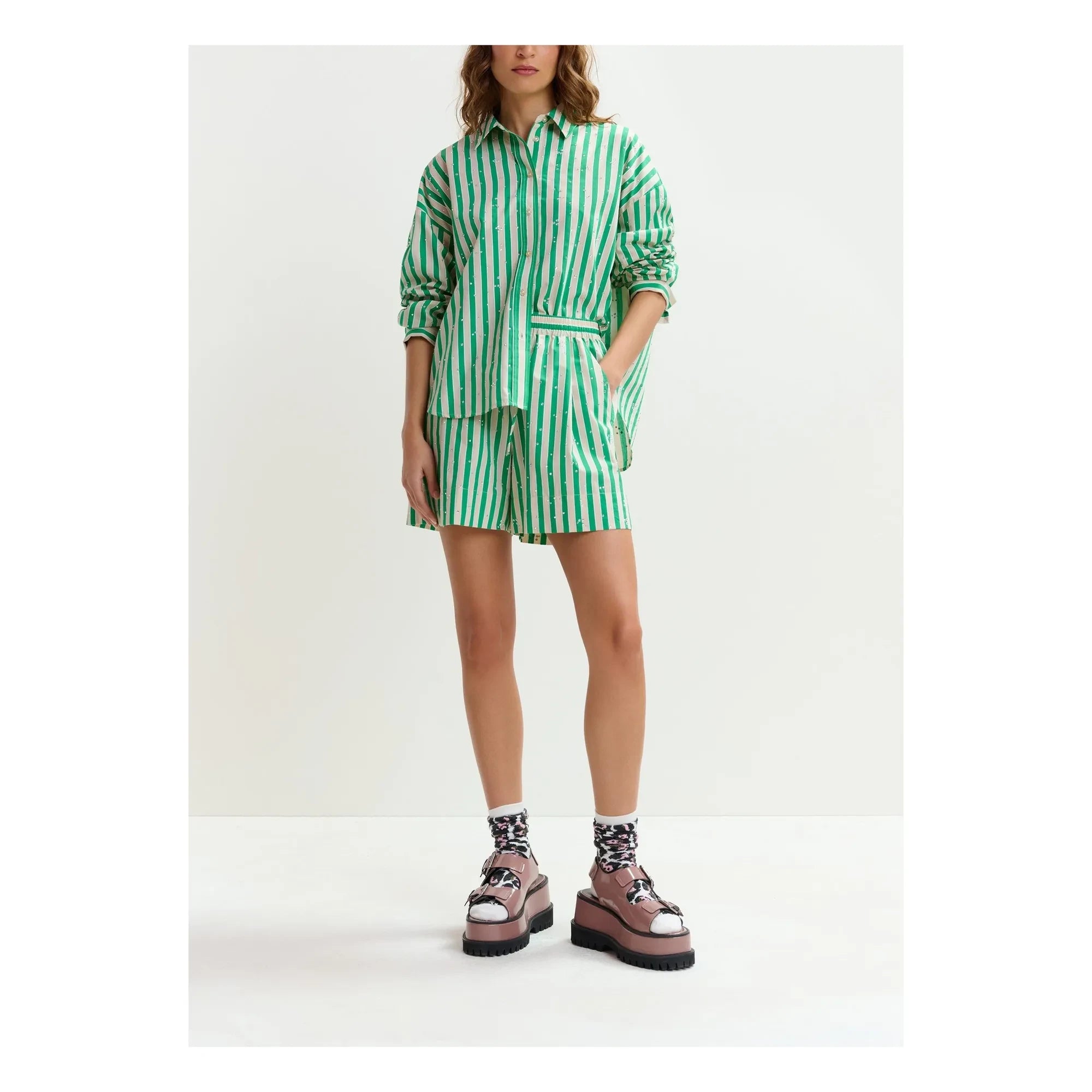 Essentiel Antwerp - Jelief Striped Shirt | Green
