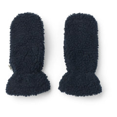 Liewood - Grethe Faux Fur-Look Recycled Material Gloves | Navy Blue