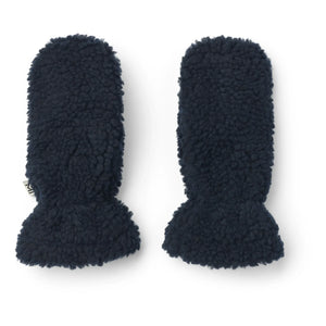 Liewood - Grethe Faux Fur-Look Recycled Material Gloves | Navy Blue