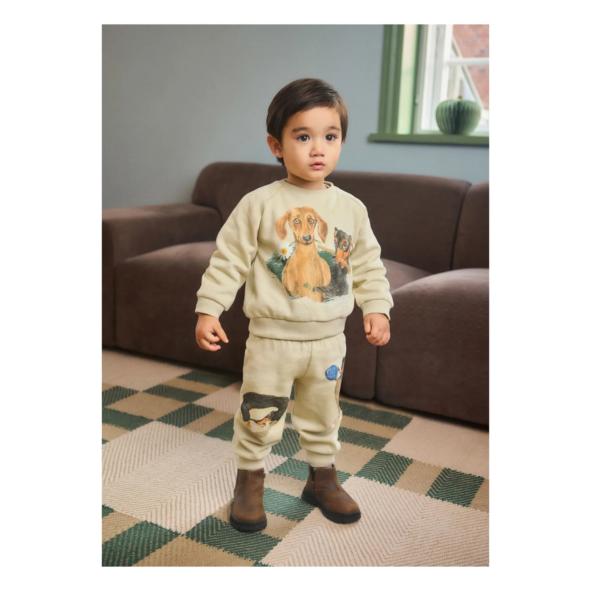 Molo - Simeon Dog Play Organic Cotton Jogger | Off-white
