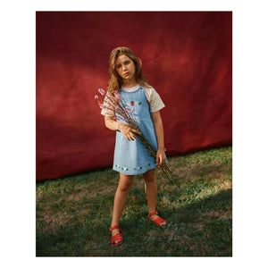 Goldie + Ace - Strawberry Denim Apron Dress | Blue