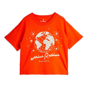 Mini Rodini - Mini Rodini organik pamuklu T-shirt | Kırmızı