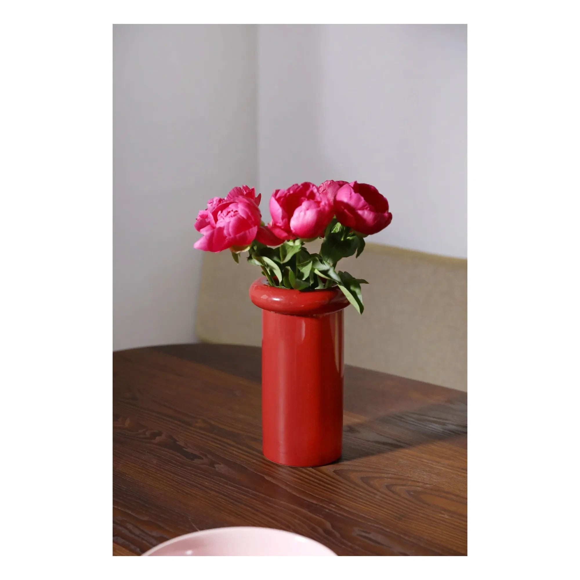 &Klevering - Turban stone ceramic vase | Red