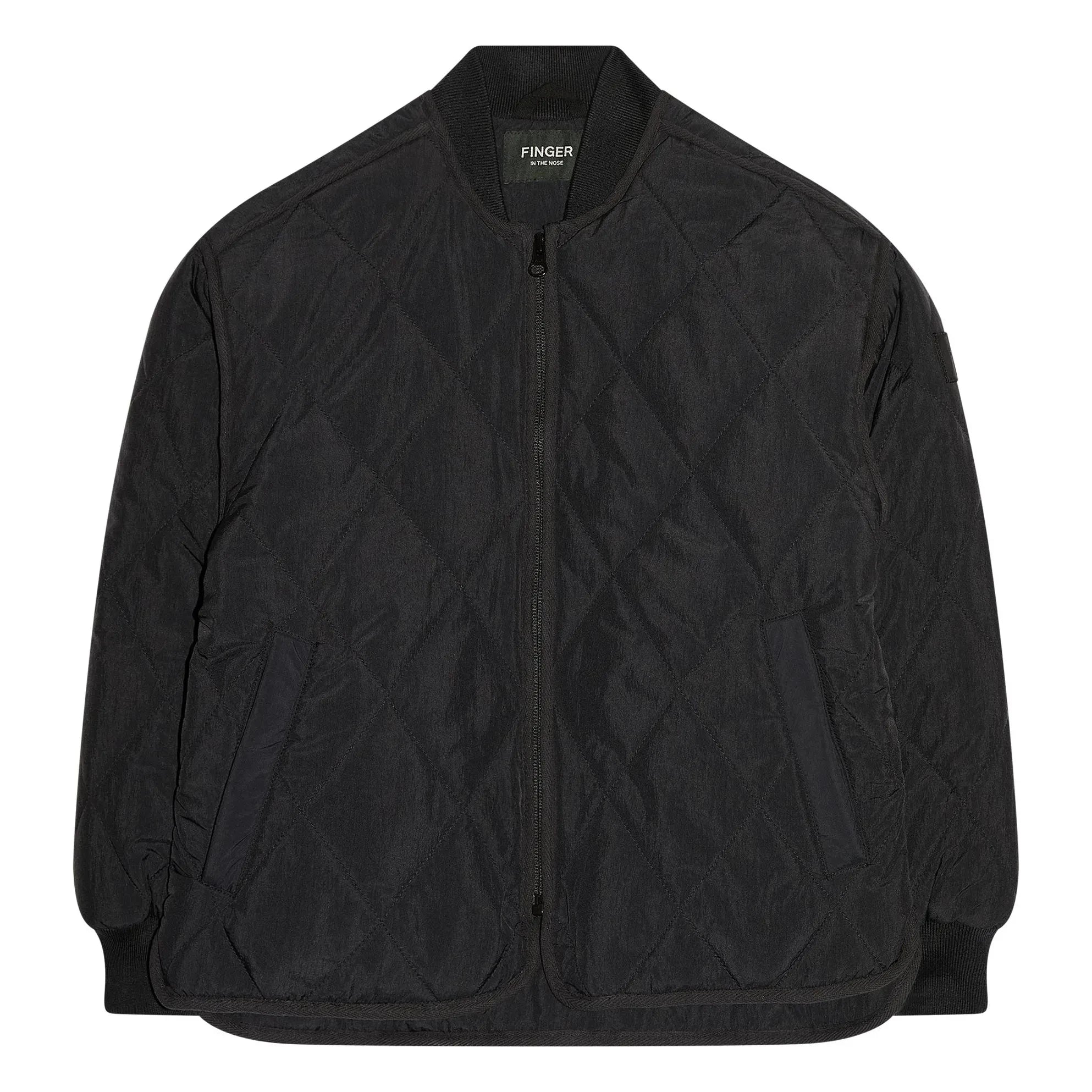 Finger in the nose - Braidy Quilted Bomber | Black