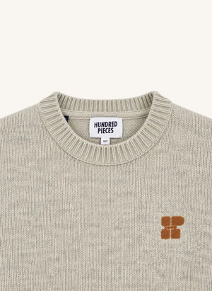 Hundred Pieces - Mika Merino Wool Sweater | Grey Melange