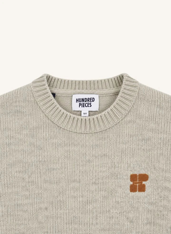 Hundred Pieces - Mika Merino Wool Sweater | Grey Melange