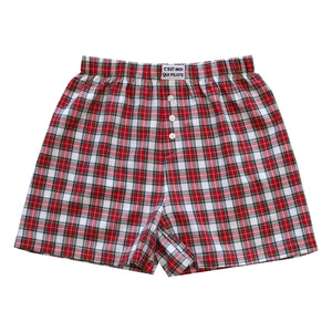 It's Me Who Drives - Tartan Short Suit | Red