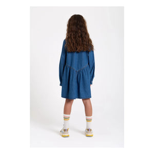 Hundred Pieces - Shirley Embroidered Denim Dress | Denim Blue