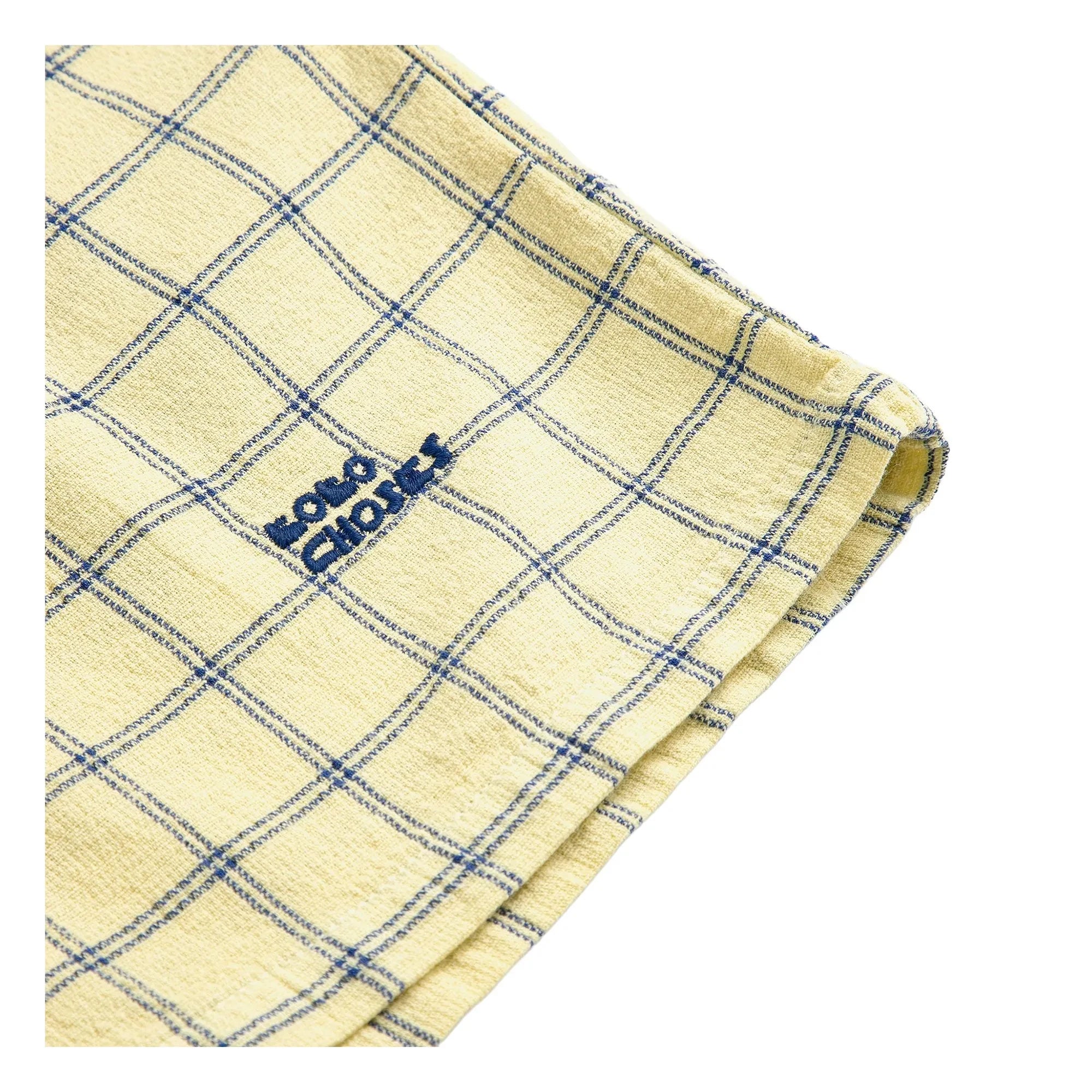 Bobo Choses - Organic Cotton Checked Shorts | Yellow