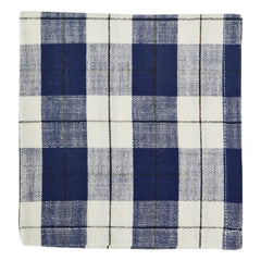 Madam Stoltz - Cotton Checkered Towel | Blue