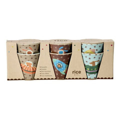 Rice - Space Dog Bardakları - 6'lı Set | Mavi